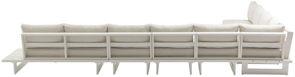 Maldives Cream Water Resistant Fabric Outdoor Patio Modular Sectional 337Cream-Sec4B Meridian Furniture