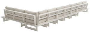 Maldives Cream Water Resistant Fabric Outdoor Patio Modular Sectional 337Cream-Sec4C Meridian Furniture