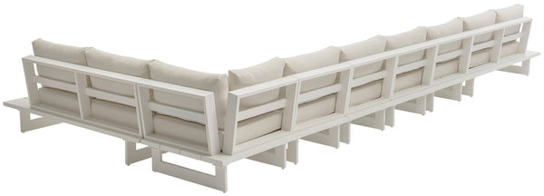 Maldives Cream Water Resistant Fabric Outdoor Patio Modular Sectional 337Cream-Sec4C Meridian Furniture
