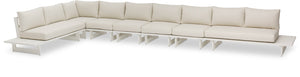 Maldives Cream Water Resistant Fabric Outdoor Patio Modular Sectional 337Cream-Sec4D Meridian Furniture