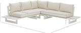 Maldives Cream Water Resistant Fabric Outdoor Patio Sectional 337Cream-Sectional Meridian Furniture