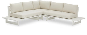 Maldives Cream Water Resistant Fabric Outdoor Patio Sectional 337Cream-Sectional Meridian Furniture