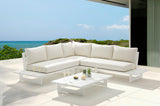 Maldives Cream Water Resistant Fabric Outdoor Patio Sectional 337Cream-Sectional Meridian Furniture