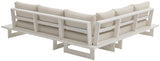 Maldives Cream Water Resistant Fabric Outdoor Patio Sectional 337Cream-Sectional Meridian Furniture
