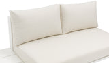 Maldives Cream Water Resistant Fabric Outdoor Patio Sectional 337Cream-Sectional Meridian Furniture