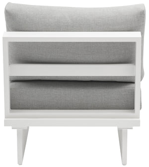 Maldives Grey Water Resistant Fabric Outdoor Patio Armless Chair 337Grey-Armless Meridian Furniture