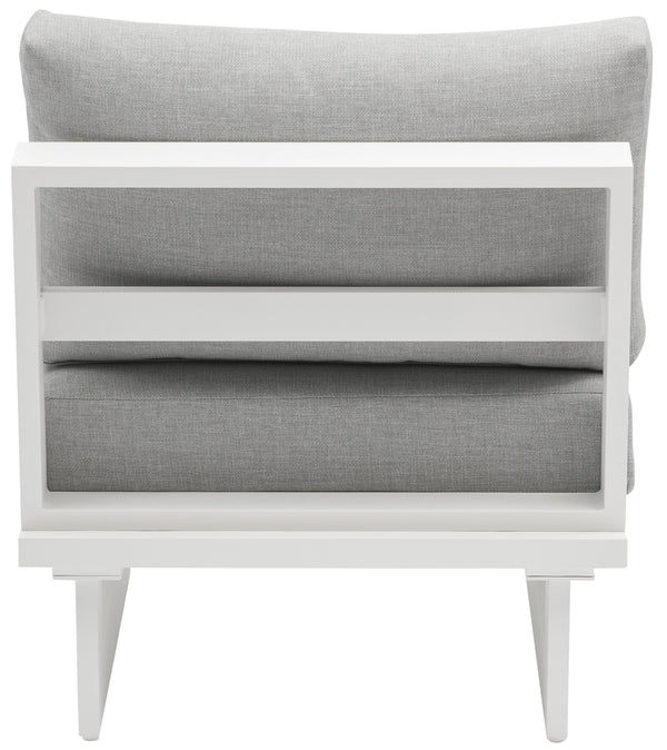 Maldives Grey Water Resistant Fabric Outdoor Patio Armless Chair 337Grey-Armless Meridian Furniture