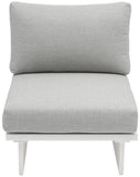 Maldives Grey Water Resistant Fabric Outdoor Patio Armless Chair 337Grey-Armless Meridian Furniture
