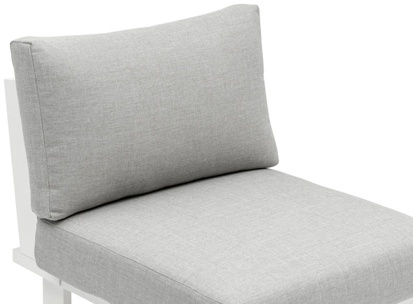 Maldives Grey Water Resistant Fabric Outdoor Patio Armless Chair 337Grey-Armless Meridian Furniture