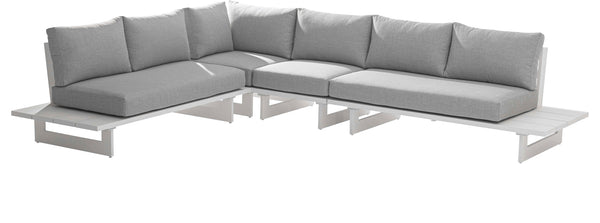 Maldives Grey Water Resistant Fabric Outdoor Patio Modular Sectional 337Grey-Sec1A Meridian Furniture
