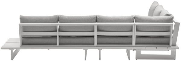 Maldives Grey Water Resistant Fabric Outdoor Patio Modular Sectional 337Grey-Sec1A Meridian Furniture