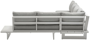 Maldives Grey Water Resistant Fabric Outdoor Patio Modular Sectional 337Grey-Sec1B Meridian Furniture