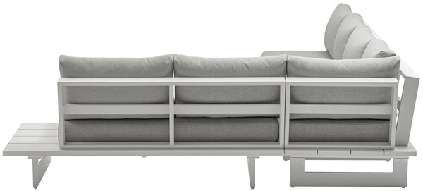 Maldives Grey Water Resistant Fabric Outdoor Patio Modular Sectional 337Grey-Sec1B Meridian Furniture