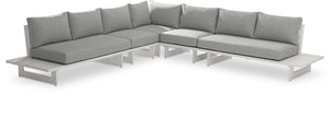 Maldives Grey Water Resistant Fabric Outdoor Patio Modular Sectional 337Grey-Sec2A Meridian Furniture