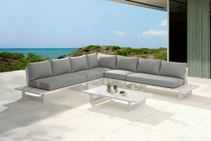 Maldives Grey Water Resistant Fabric Outdoor Patio Modular Sectional 337Grey-Sec2A Meridian Furniture