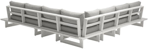 Maldives Grey Water Resistant Fabric Outdoor Patio Modular Sectional 337Grey-Sec2A Meridian Furniture