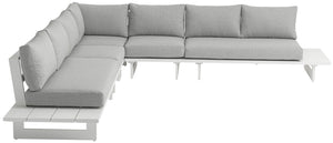 Maldives Grey Water Resistant Fabric Outdoor Patio Modular Sectional 337Grey-Sec2A Meridian Furniture
