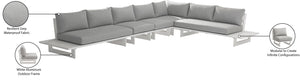 Maldives Grey Water Resistant Fabric Outdoor Patio Modular Sectional 337Grey-Sec2B Meridian Furniture