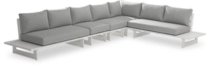 Maldives Grey Water Resistant Fabric Outdoor Patio Modular Sectional 337Grey-Sec2B Meridian Furniture