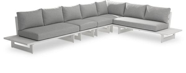 Maldives Grey Water Resistant Fabric Outdoor Patio Modular Sectional 337Grey-Sec2B Meridian Furniture