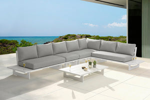 Maldives Grey Water Resistant Fabric Outdoor Patio Modular Sectional 337Grey-Sec2B Meridian Furniture