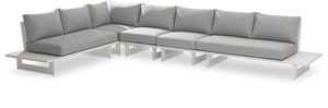 Maldives Grey Water Resistant Fabric Outdoor Patio Modular Sectional 337Grey-Sec2C Meridian Furniture