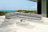 Maldives Grey Water Resistant Fabric Outdoor Patio Modular Sectional 337Grey-Sec2C Meridian Furniture