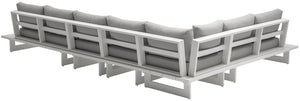 Maldives Grey Water Resistant Fabric Outdoor Patio Modular Sectional 337Grey-Sec2C Meridian Furniture