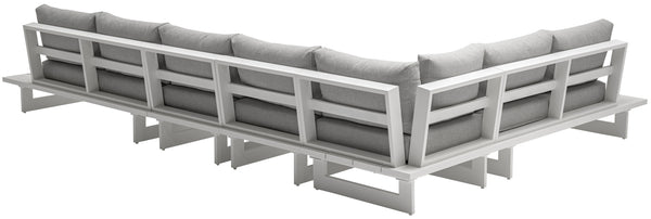 Maldives Grey Water Resistant Fabric Outdoor Patio Modular Sectional 337Grey-Sec2C Meridian Furniture