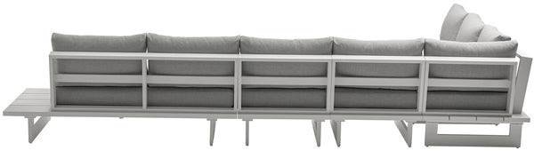 Maldives Grey Water Resistant Fabric Outdoor Patio Modular Sectional 337Grey-Sec2C Meridian Furniture