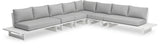 Maldives Grey Water Resistant Fabric Outdoor Patio Modular Sectional 337Grey-Sec3A Meridian Furniture