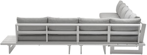 Maldives Grey Water Resistant Fabric Outdoor Patio Modular Sectional 337Grey-Sec3A Meridian Furniture