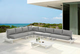 Maldives Grey Water Resistant Fabric Outdoor Patio Modular Sectional 337Grey-Sec3B Meridian Furniture