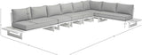 Maldives Grey Water Resistant Fabric Outdoor Patio Modular Sectional 337Grey-Sec3C Meridian Furniture