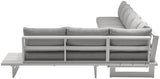 Maldives Grey Water Resistant Fabric Outdoor Patio Modular Sectional 337Grey-Sec3C Meridian Furniture