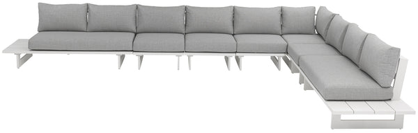 Maldives Grey Water Resistant Fabric Outdoor Patio Modular Sectional 337Grey-Sec4A Meridian Furniture