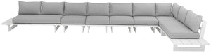 Maldives Grey Water Resistant Fabric Outdoor Patio Modular Sectional 337Grey-Sec4C Meridian Furniture