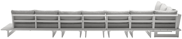 Maldives Grey Water Resistant Fabric Outdoor Patio Modular Sectional 337Grey-Sec4D Meridian Furniture