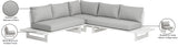 Maldives Grey Water Resistant Fabric Outdoor Patio Sectional 337Grey-Sectional Meridian Furniture