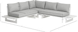 Maldives Grey Water Resistant Fabric Outdoor Patio Sectional 337Grey-Sectional Meridian Furniture