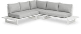 Maldives Grey Water Resistant Fabric Outdoor Patio Sectional 337Grey-Sectional Meridian Furniture