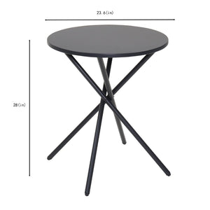 English Elm 3-piece Outdoor Wicker Bistro Set Pe Rattan Scandinavian Balcony Patio Seating W3990S00001
