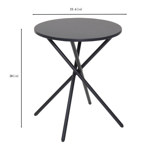 English Elm 3-piece Outdoor Wicker Bistro Set Pe Rattan Scandinavian Balcony Patio Seating W3990S00001