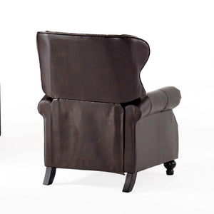 English Elm Push Recliner with Tufted Back Nailhead Trim and Turned Legs for Refined Living 57337.00PU