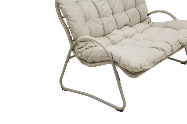 English Elm Premium Pe Rattan Two Seat Patio Chair with Iron Frame and Weather Resistant Cushion W3990P462708