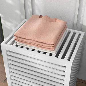 English Elm HOMCOM Slim Bathroom Storage Cabinet Narrow Freestanding Organizer with Drawers & Hidden Compartments White W2225P200755