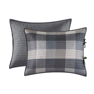 English Elm 6 Piece Reversible Plaid Daybed Cover Set with Herringbone Cabin Quilt, Twin Fit, Machine Washable Grey 17.72 L x 15.75 W x 7.48 H B035P266680