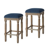 Madison Park Cirque Industrial Counter Stool Set of 2 MP104-0037 Navy