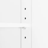 English Elm Tall Bathroom Cabinet With Four Doors, Large Storage Space Open Shelve, Upper Storage Cabinet, White