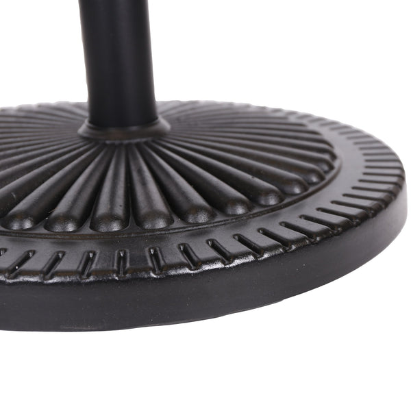 English Elm Christopher Knight Home® - BLACK Rock Resin Umbrella Base with Steel Holder, Solid Black Durable Outdoor Stand for 80" Canopy N775P256430B
